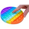 Toyland® Rainbow Color Push Bubble Pop Bubble giocattolo agitatore sensoriale (arcobaleno rotondo)