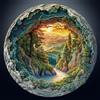 CHARMIBLE Puzzle per adulti 1000-3D Foresta delle caverne, 1000 pezzi 67,5 x 67,5 cm puzzle rotondo impossibile, puzzle colorati fai da te per la decorazione della casa puzzle di famiglia perfetto per