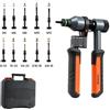 VEVOR Kit Rivettatrice per Filettati a Cricchetto da 230 mm, con 10 Mandrini e 100 Rivetti Filettati, con Robusta Custodia per il Trasporto, per Montaggi Metallici, Autoveicoli e Riparazioni DIY