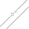 PLANETYS - Catenina per Bambini Argento Sterling 925 Rodiato Modello Singapore Larghezza: 2 mm Lunghezza: 34 cm