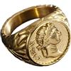 Fachoice Anello da Imperatore Romano per Uomini in Oro Anello Imperiale Romano di Moda Gioielli per Signori, Acciaio inossidabile, Nessuna pietra preziosa