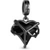 GNOCE Charm Halloween Ciondolo Spina Di Cuore, Ciondolo in Argento Sterling 925 per Donne, Regalo di Charm Festivo per Lei