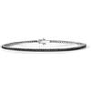 Remo Gammella BRACCIALE TENNIS UOMO DONNA ARGENTO 925% CON ZIRCONI A TAGLIO BRILLANTE 19.00 CM (Nero)