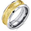 Bling Jewelry Argento Dorato Due Toni Nodo Celtico Drago Intarsio Coppie Titanium Wedding Band Anelli Per Gli Uomini Per Le Donne Comfort Fit 8Mm