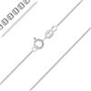 PLANETYS - Catenina Argento Sterling 925 Rodiato Modello Veneziana Larghezza: 1 mm Lunghezza: 45 cm