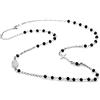 Sinfonie Collana girocollo uomo donna rosario in argento 925 e perline colorate - 47 cm