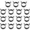 PATIKIL Clip a Molla per Tubi Flessibili da 18-20mm Od, 15pz Clip a Molla a Tensione Costante Silicone per Tubi Aria Silicone Rigo Carburante Tubo Acqua, Nero
