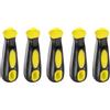 QUARKZMAN Manico per Lime Gomma da 5pz Manici Ergonomici Foro Rotondo e Rettangolare da 4,25 per Lime Metallo da 10