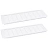 QUARKZMAN Copertura per Bocchette d'Aria, 2pz 450 x 150mm Copertura Ventilazione Lega Alluminio a Maglia, Griglia Ventilazione a Persiana Rettangolare Armadio per Scarpe Guardaroba (Bianco)