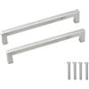 CONPHERON Maniglie per Mobile da Cucina - 192mm Maniglia per Mobili in Acciaio Inox, per Cucina, Armadio, Cassetto, Maniglia Quadrata (Argento)