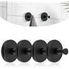 lafo Roha Home Ganci Ventosa Bagno 2 Pezzi, Porta Asciugamani Ventosa Ultra Resistente, Ventose con Gancio Super Resistente, Appendi Accappatoio Bagno, Ganci a Ventosa Super Resistenti Nero Opaco