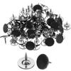 QUARKZMAN 60pz Chiodi per Tappezzeria, Testa Piatta da 11mmx10mm Chiodi Decorativi per Mobili Puntine per Mobili per Testate di Divani, Neri