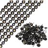 QUARKZMAN 6pz Strisce Puntine Tappezzeria, Finiture Lucide Unghie Decorative da 1 Metro per Testiera Divani, Sedie e Mobili Chiodi Tappezzeria (11mm Nero-Oro)