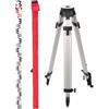 Mountlaser 3M - Set di livellamento telescopico e treppiede di misurazione, set di misurazione ad alte prestazioni (portata 3 metri, treppiede nero)
