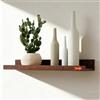 LNSYSNS Mensole da Muro Legno 30 cm, Orizzontale Design Mensole da Parete in Pino, Mensola Galleggiante per Cucina, Soggiorno e Ufficio, Colore Noce Scaffale Muro per Montaggio a Parete