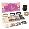 JASVERLIN 140pcs 2 pollici clip per capelli a scatto e sottile senza legami metallici capelli elastici set, piccole barrette per capelli per le donne sottili spesse, senza piegare Bangs accessori