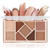 Boobeen 9 Colors Eyeshadow Palette, palette di ombretti multiuso con finitura shimmer, opaca e glitterata per trucco occhi da palcoscenico, da festa e da tutti i giorni