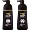 SOFTTO+PLUS Softto+ Plus Black Hair, Shampoo per capelli bianchi e grigi in 10 minuti, senza macchie, guanti inclusi, per uomo e donna, 2 x 350 ml, colore: nero