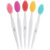 MSQ 5 pennelli per labbra in silicone peeling per labbra, spazzola per labbra, doppio lato naso, spazzola pulita