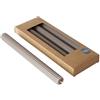 Boltze 2040794 - Candela classica (4 pezzi, grigio/marrone, 25 cm, superficie scanalata, design classico, candela, candela grigia, decorazione)