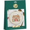 Sew & So On Kit da cucito per ricamo, casa di pan di zenzero, include tutti gli accessori necessari per il fai da te, kit fai da te per adulti e bambini, è un ottimo regalo artistico, da utilizzare
