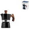 Officine Standard Caffettiera, Alluminio, Manico Effetto Legno, Tazza 1