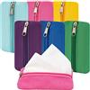 GOCOHHI Porta fazzoletti tascabili, 6 confezioni di porta fazzoletti per borse, sacchetti riutilizzabili da viaggio, in tessuto, con cerniera, per monete, carte veline, 13 x 7 cm