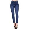 Elara Jeans Donna Vita Alta Effetto Push Up Chunkyrayan EL12-1 White 38 (M)