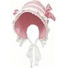 COSDREAMER Cappello da donna in pizzo vittoriano coloniale Prarie Bonnet cappelli Pioneer Bonnet, rosa, Taglia unica
