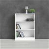 Dmora - Libreria Azenor, Scaffale da Ufficio, Mobile portalibri, Biblioteca, 79x27 h107 cm, Bianco