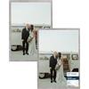 CABBEL - Confezione da 2 cornici portafoto, Grigio (Calcestruzzo), 60x80 cm, cornici per documenti, collage, poster, in legno MDF e vetro acrilico, per appendere foto e puzzle