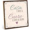 TypeStoff Targa in legno con aforisma - Casa - In stile vintage con frase, articolo da regalo e decorazione a tema cuore, famiglia e amore - HS-00527-IT