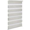 OBdeco Klemmfix - Tenda a rullo doppia, senza fori, per finestra, traslucida e oscurante, 40 x 130 cm, larghezza del tessuto: circa 36 cm, lino