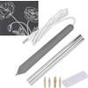 Fyearfly Usb Hot Foil Pen, Riscaldamento Elettronico Hot Melt Foil Stamping Penna Goffratura Con 4X Pen Tip + 1X Foil, Foil Quill Starter Kit, per Scrapbooking Artigianale, Gift & Card Making(Argento)
