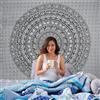 Craft Trade Mandala Bianco e Nero Arazzo Telo da Parete Indiano Arazzi Appeso al Muro Boho Tapestry per Della Casa Soggiorno e Camera da Letto- 76 x 102 cm