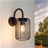 Ledvion - Lampada da Parete LED Classica, Attacco E27, IP44, Nero, Lampada da Esterno, Illuminazione Esterna, Illuminazione Giardino, Illuminazione Facciata