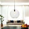 Licht-Erlebnisse Lampada a sospensione in cavo di vetro nero D: 35cm E27 intercambiabile per soggiorno camera da letto corridoio lampada a sospensione lampada a sospensione soffitto interno