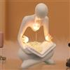 Qunkun - Decorazione della libreria, lampada del libro, tulipani, decorazione del libro, lampade, decorazione, libreria estetica, decorazione della stanza, figure decorative, soggiorno, regali