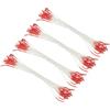 PATIKIL 10mm Doppie Teste Stame di Fiore 100pz Stame di Fiori Artificiali Pistillo Stame Floreale Perlato Opaco per Decorazioni Natalizie Fai da Te Carte Auguri Matrimonio Rosso
