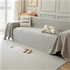 VanderHOME Copridivano in Ciniglia,Copri Divano 3 Posti,Telo Copridivano Universale，Copridivano Multifunzionale, Utilizzabile Come Coperta da Divano, Lenzuolo 230 * 260cm-Grigio chiaro