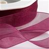 Italian Options Nastro in organza chiffon, 38 mm x 20 m, colore: lampone scuro