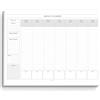 Templatables Blocco note settimanale e orario, agenda giornaliera da scrivania, programma settimanale, blocco note per lista delle cose da fare, pianificatore ADHD | 50 fogli a strappo non datati | A4 (mono)