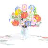 Favour Pop Up® - Biglietto in 3D con un bellissimo bouquet di fiori in un vaso, per un compleanno, un anniversario, una convalescenza o come augurio. Con inserto in cartoncino su cui scrivere TL086