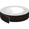 cyclingcolors 1x Bordo bordatura nastro per bordi in ABS senza colla 23 mm x 5 m spessore 0,80 mm pannello per mobili piano di lavoro laminato in legno, Rovere termotrattato nero