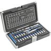 Högert Technik - Cassetta Attrezzi, Set Attrezzi, Valigetta Attrezzi, Set Utensili, Chiavi a Bussola, Punte e Attrezzature 1/4, Meccanismo a Cricchetto con 72 Denti - HT1R464, 34 Pezzi