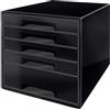 LEITZ Cassettiera drawer Cabinet CUBE 5 nero Leitz