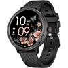 Fitonme Smartwatch Donna, 1.19" AMOLED Orologio Smartwatch Donna con Chiamate, 110+Modalità Sportive Smart Watch con Sonno/SpO2/Cardiofrequenzimetro, Impermeabil IP68 Fitness Tracker per Android iOS, Nero