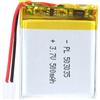 Uxney Batteria agli ioni di litio agli ioni di litio da 3,7 V, 500 mAh, 503035, con connettore 2P-PH, con griglia da 2,0 mm