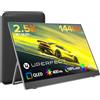 UPERFECT Monitor Portatile 144Hz 2.5K 16" da Gioco, QLED 100% DCI-P3, QHD 400 Nit 2000:1, USB-C e HDMI, Compatibile VESA e con Custodia Protettiva, Secondo Schermo per Laptop, PC e Console di Gioco