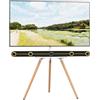 PUTORSEN Tripod Supporto TV Universale, Dimensioni Schermo 43-65, LCD/LED/OLED/QLED, Girevole e Adattabile in Altezza, Max VESA 400 x 400mm, Design Elegante, Bianca